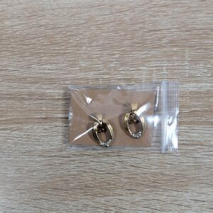 Gold-Tone Oval Hoop Clip-On Earrings with Rhinestone Accent – Non-Pierced